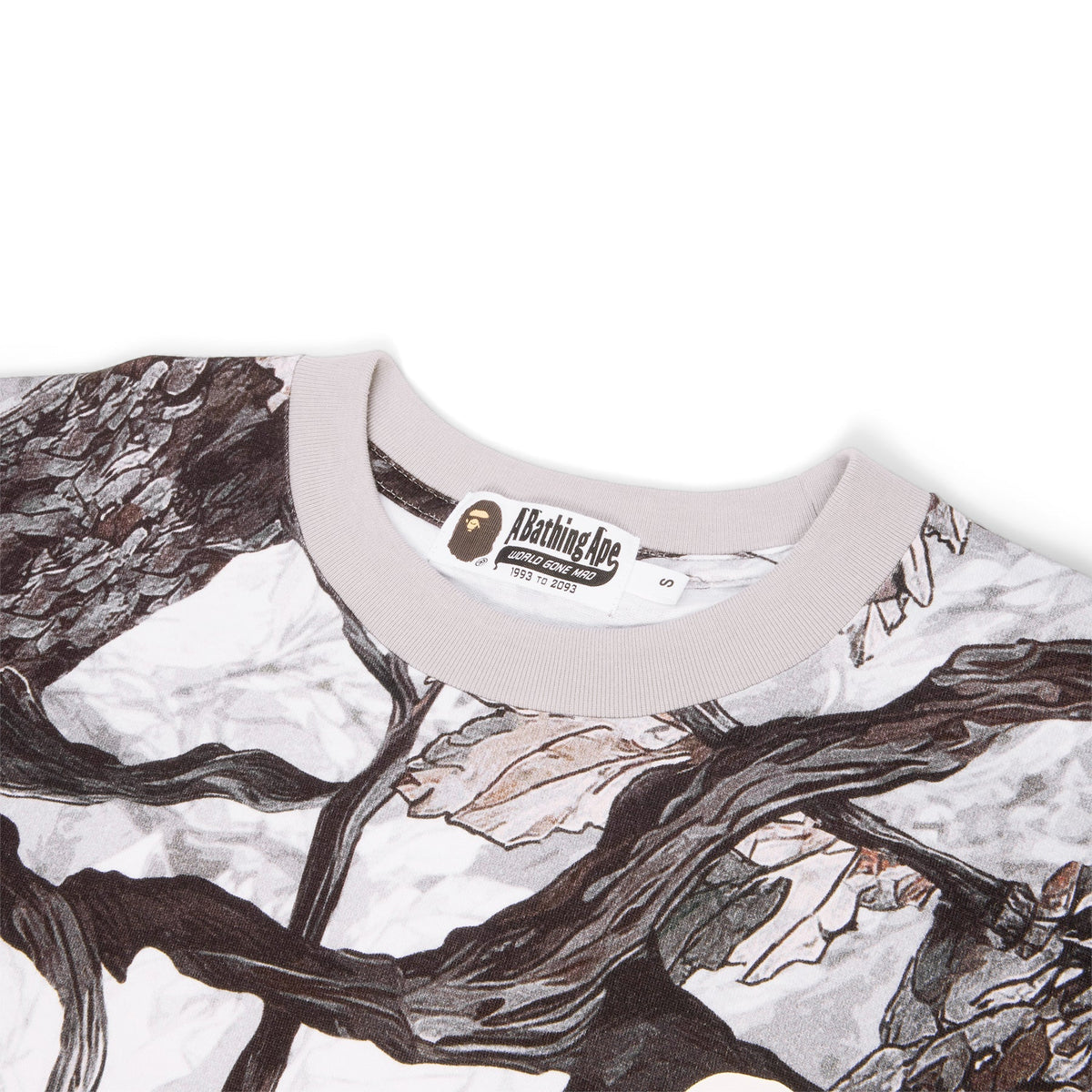 A Bathing Ape Tree Edge Camo Relaxed Fit Tee (White)Top