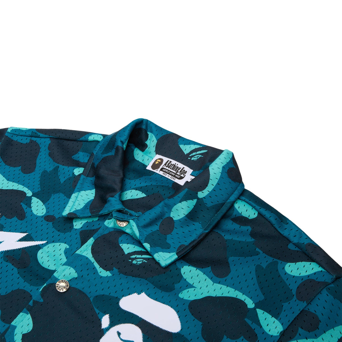 A Bathing Ape Color Camo Warm Up Ss Shirt M (Green) Top
