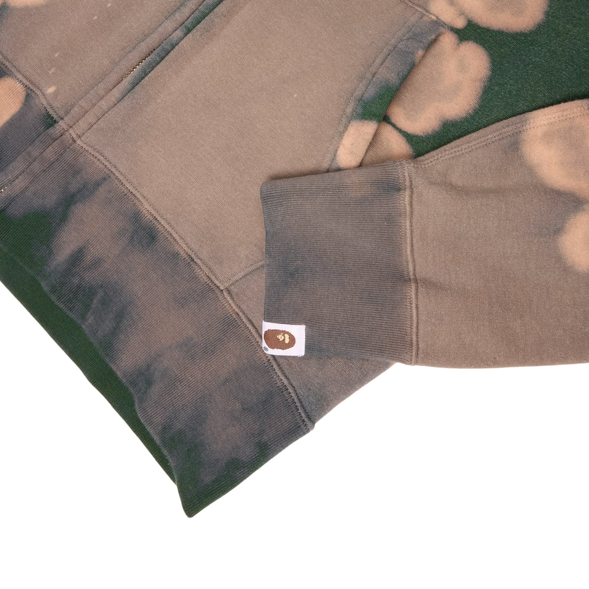 A Bathing Ape Hand Dye Shark Full Zip Hoodie (Green) Top