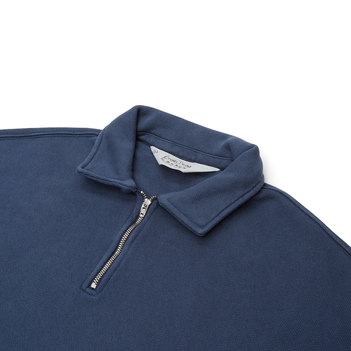 Brain Dead Half Zip Collared Sweatshirt (Midnight) Top
