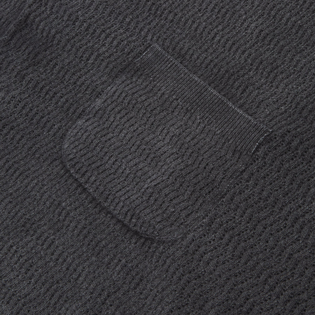 Brain Dead Pigment Dye Long Sleeve Polo Sweater (Ink) Top