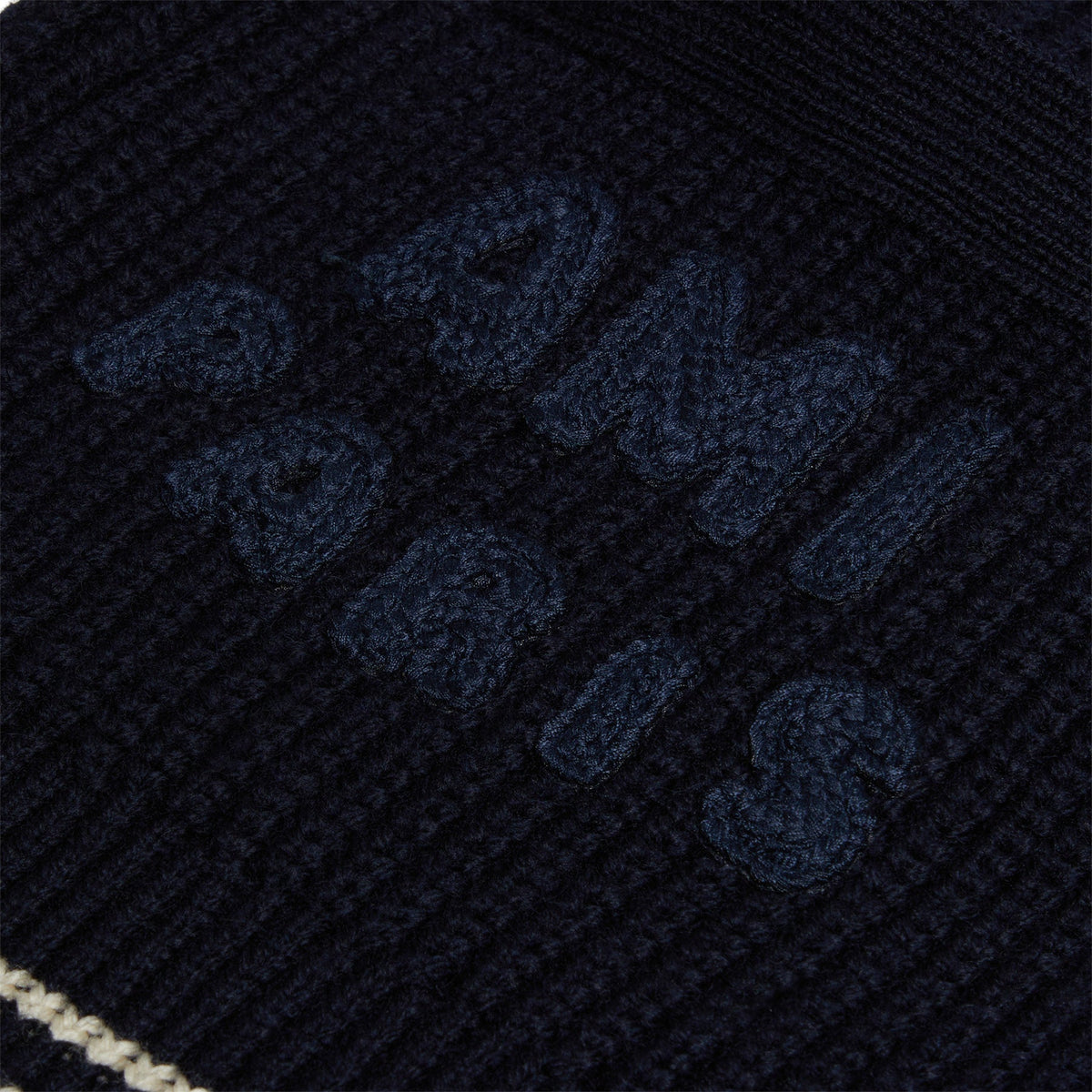 AMI Ribbed Cardigan (Navy blue) Top
