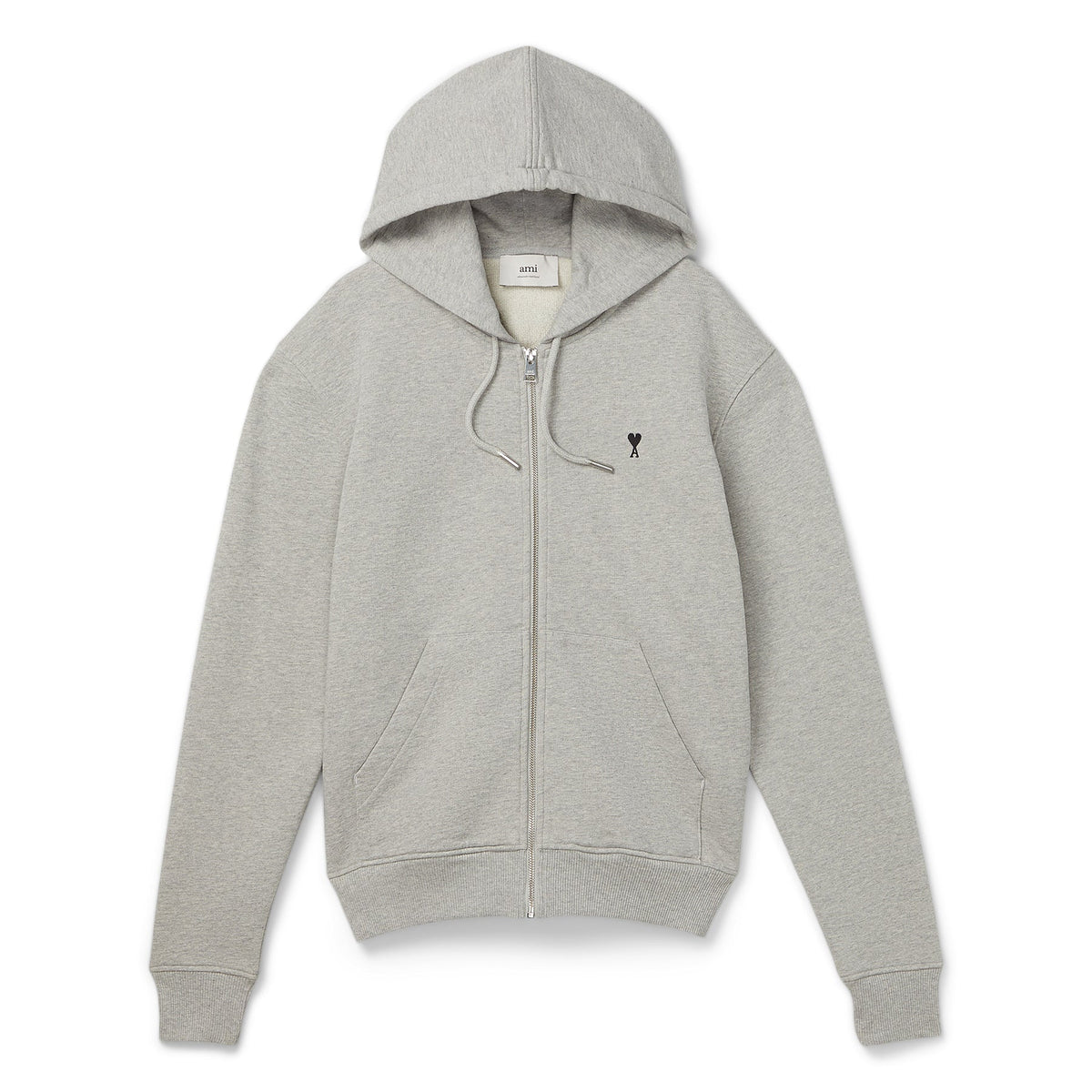 AMI ADC Zip Hoodie (Heather Ash Grey) Top