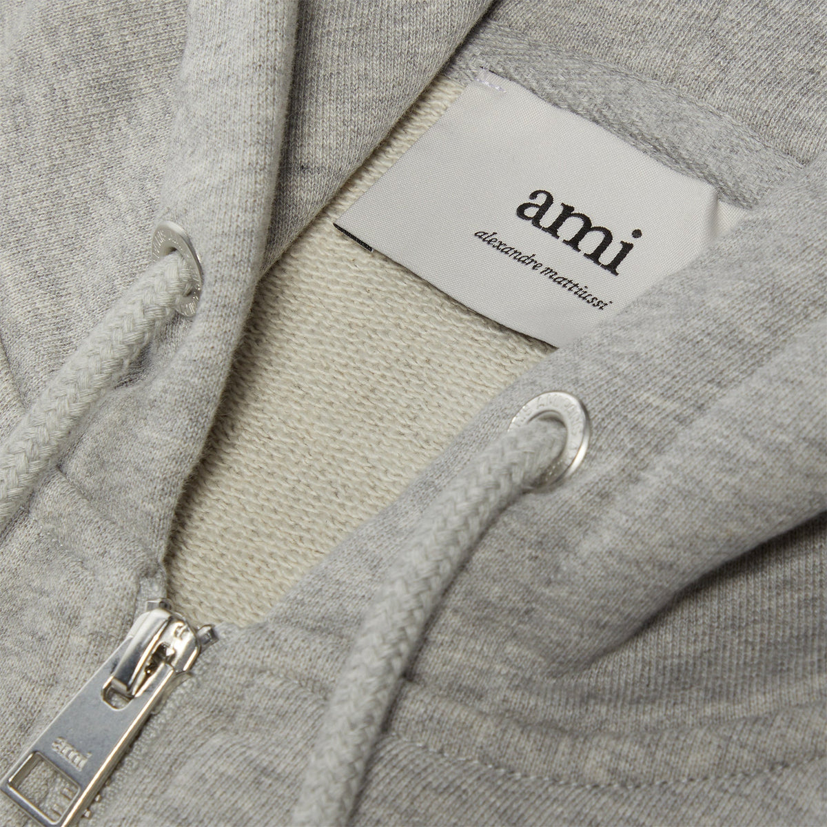AMI ADC Zip Hoodie (Heather Ash Grey) Top