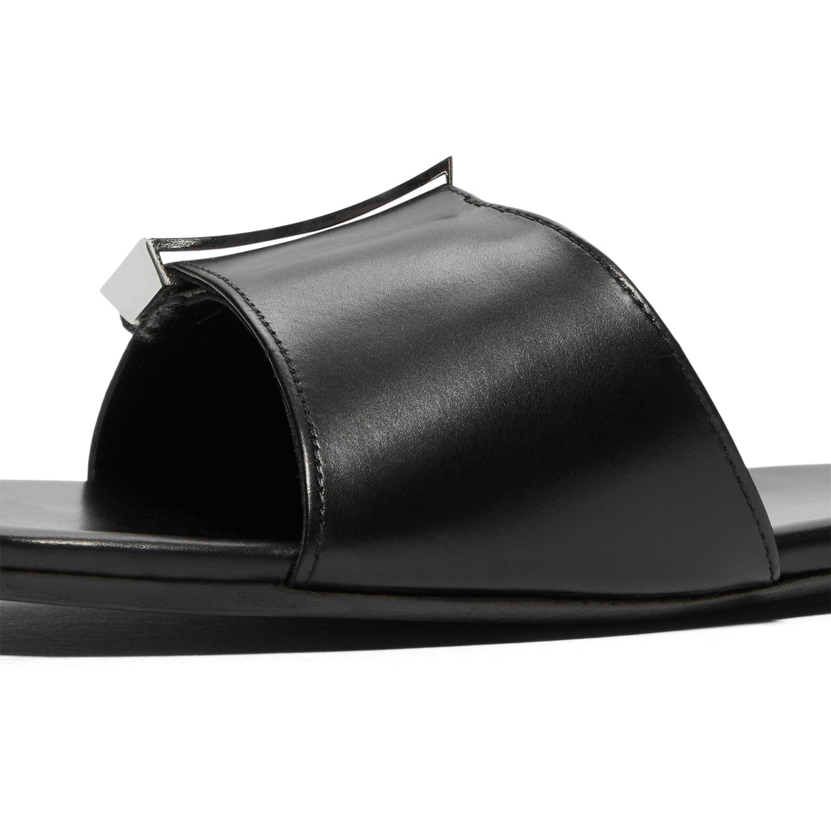 jude-floor-flat-ss25fo006bk001cl014-black-leather  Footwear