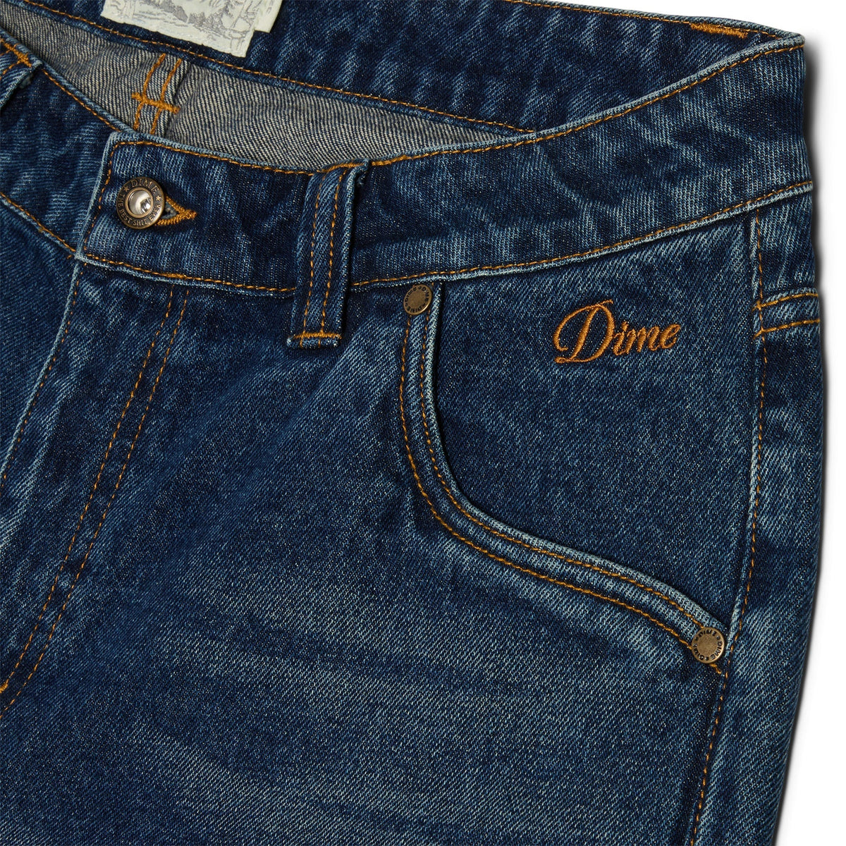 Dime Classic Relaxed Denim Pants (Faded Indigo) Trousers