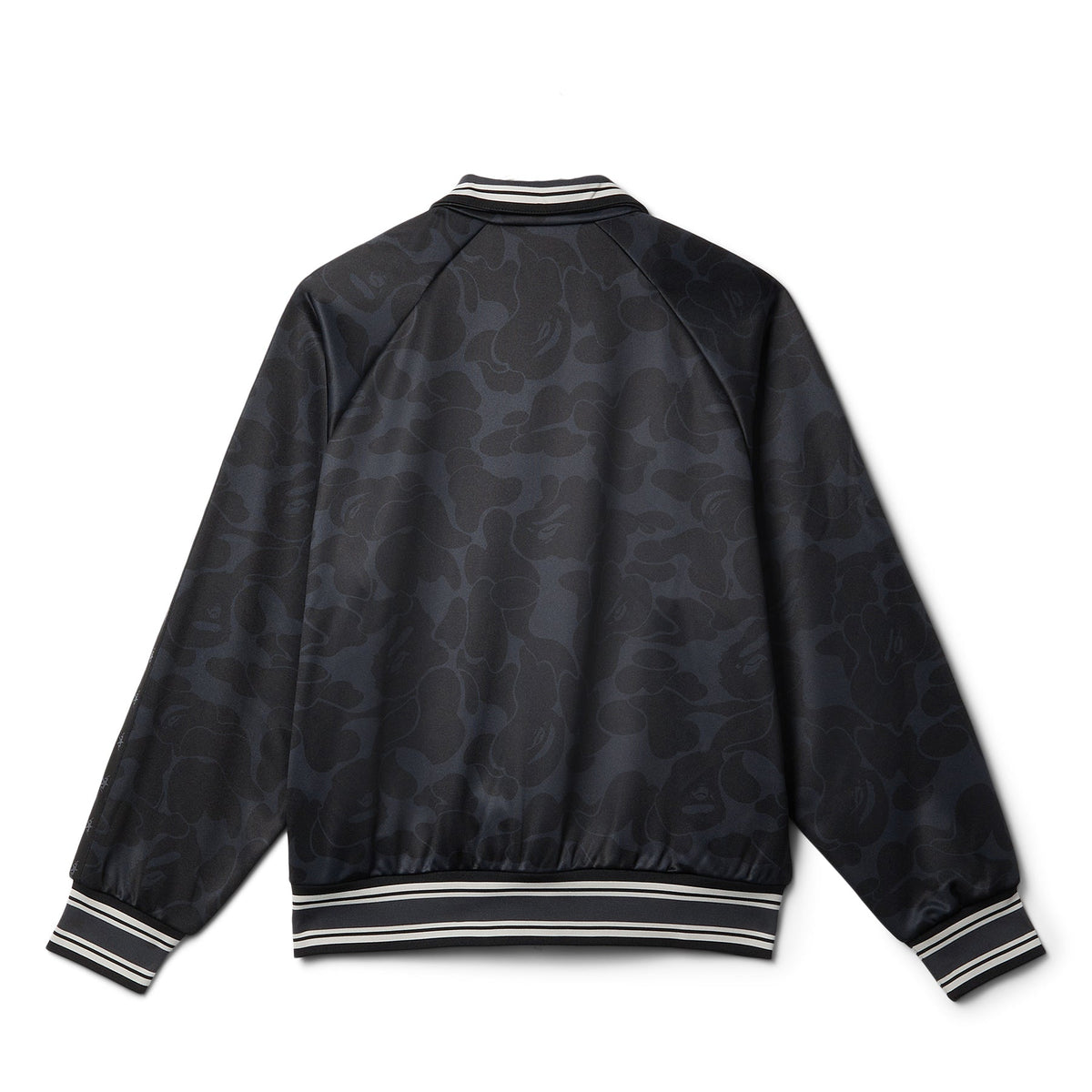 A Bathing Ape Solid Camo Bathing Ape Logo Relaxed Fit Track Jacket (Black) Top