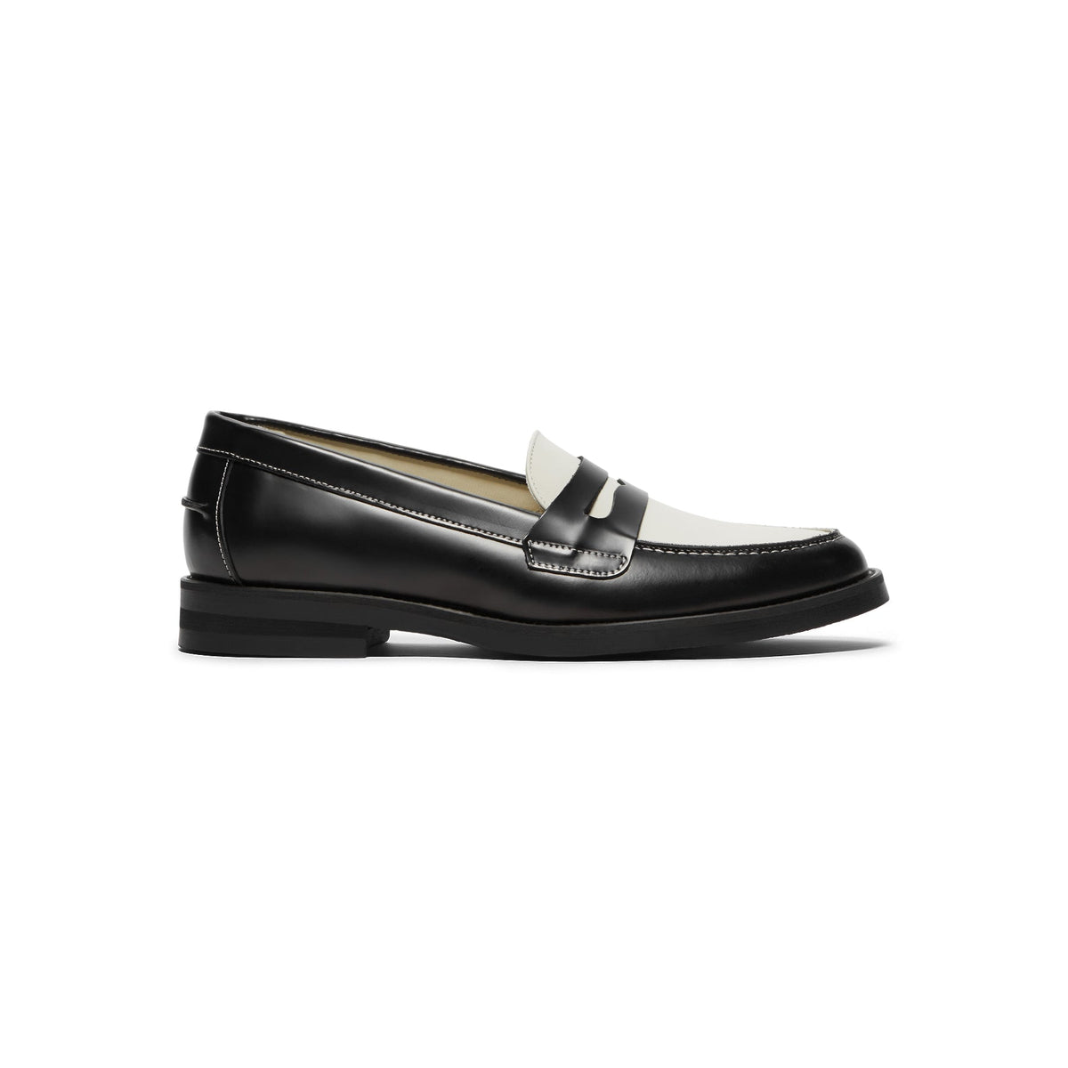 duke-dexter-wilde-black-white-penny-loafer-pwwbwpen-black-white  Footwear