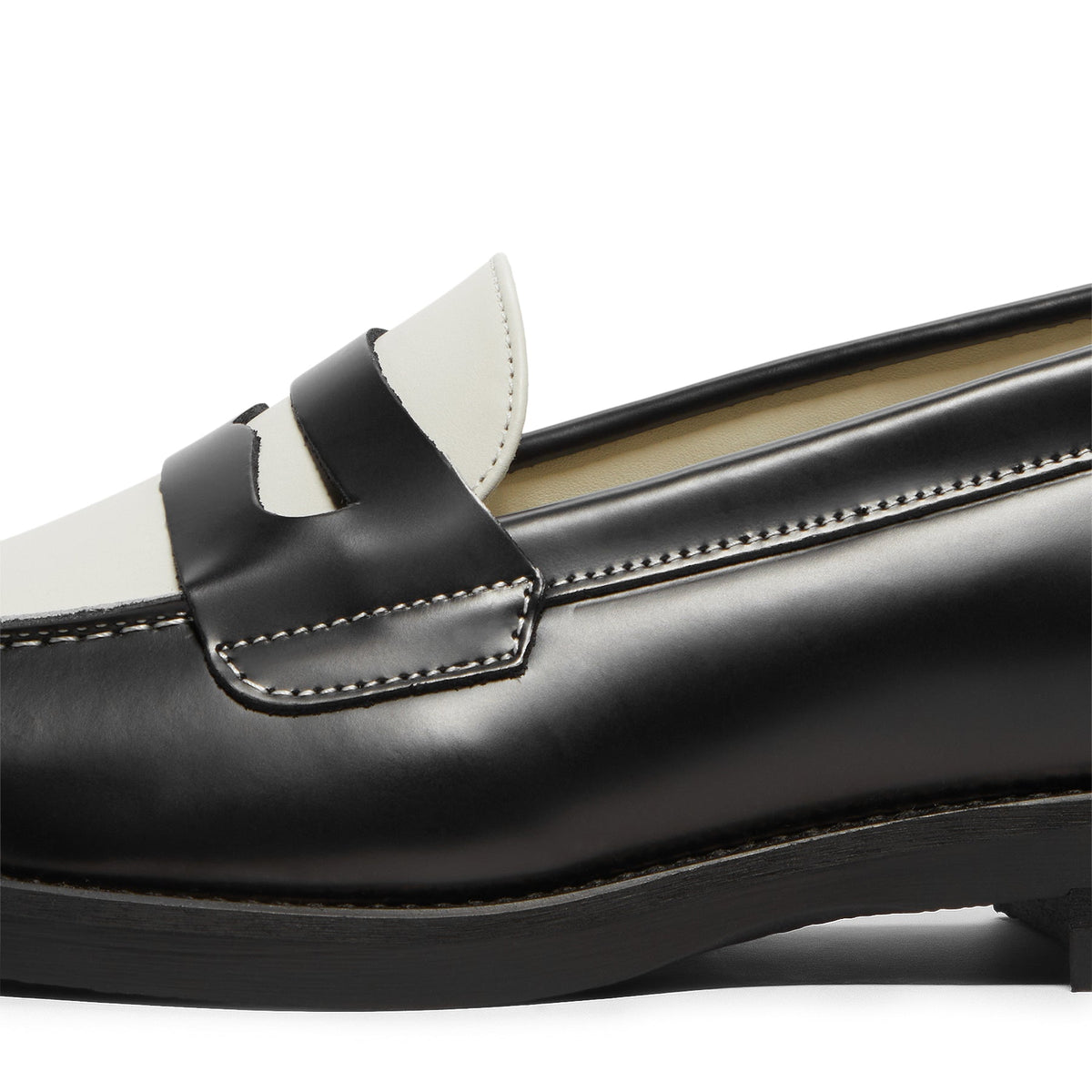 duke-dexter-wilde-black-white-penny-loafer-pwwbwpen-black-white  Footwear