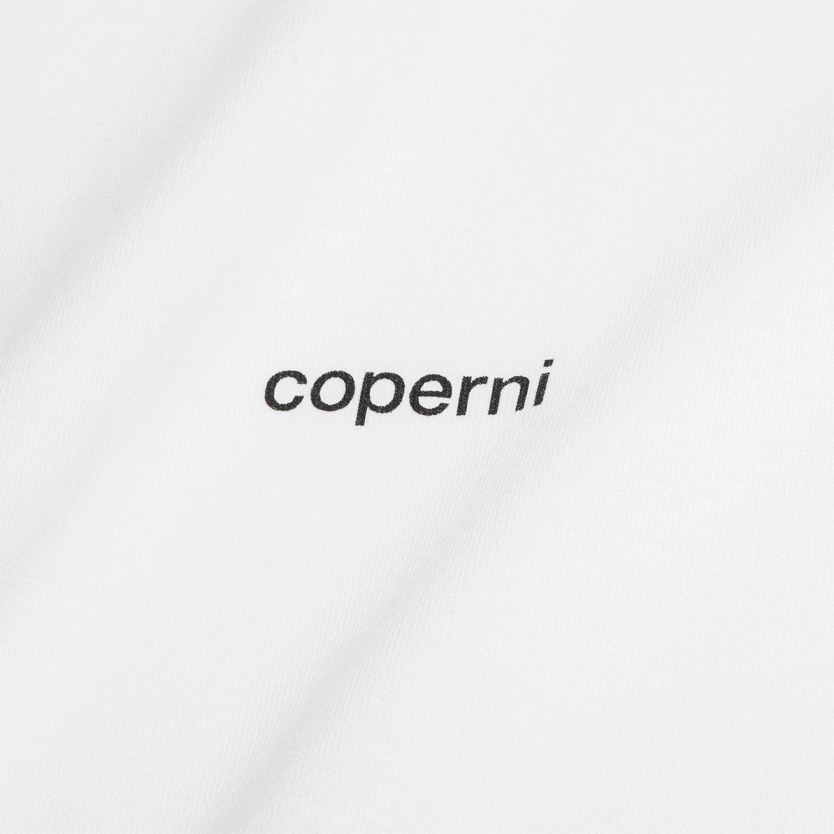 COPERNI Ruffle Logo Boxy T-Shirt (White) Top