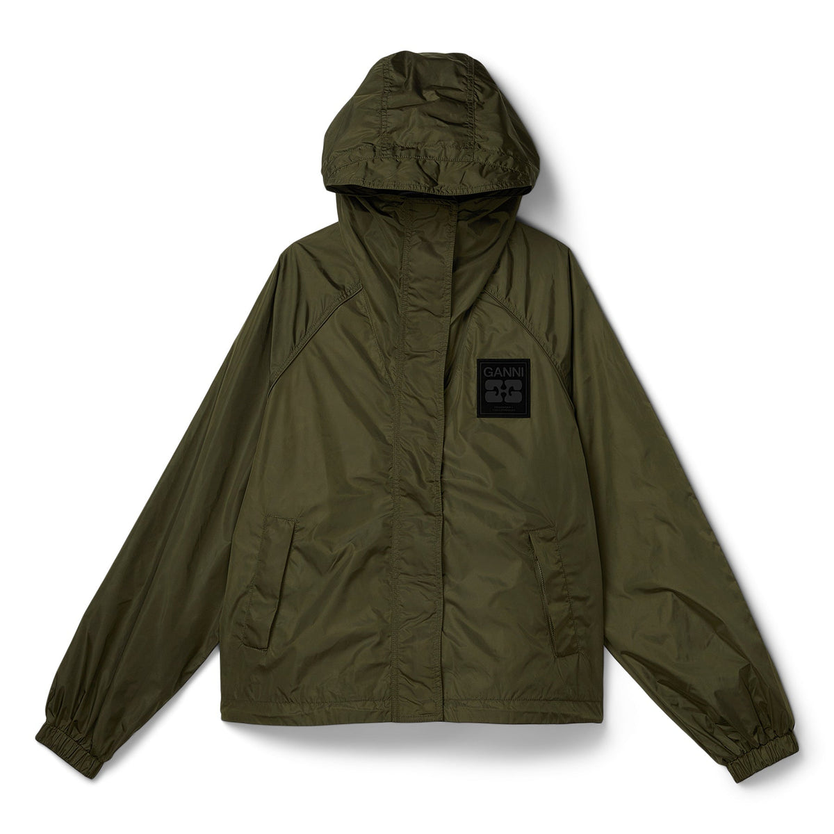 GANNI Flyweight Nylon Jacket (Kalamata) Top