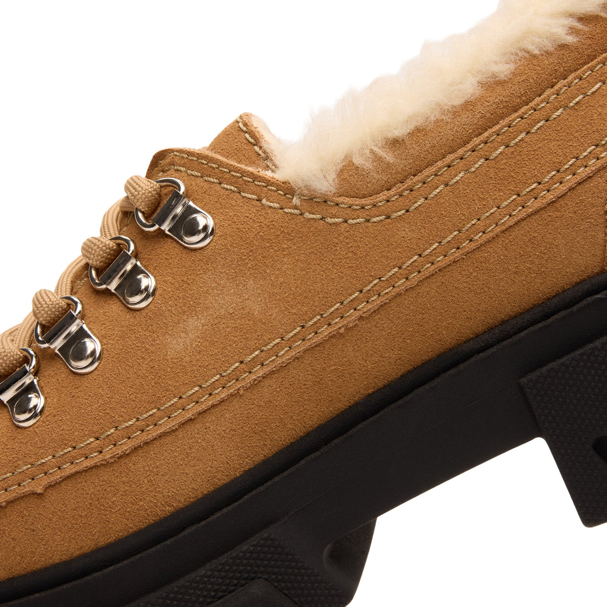 ganni-cleated-derbies-suede-cognac  Footwear