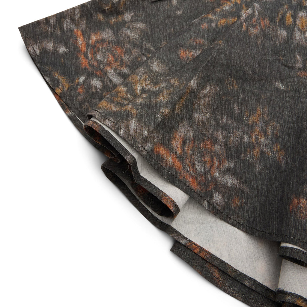 GANNI Printed Draped Mini Skirt (Phantom)