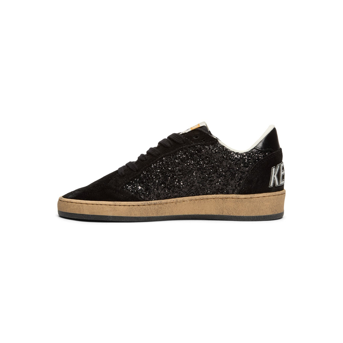 golden-goose-ballstar-glitter-upper-nylon-tongue-suede-black  Footwear