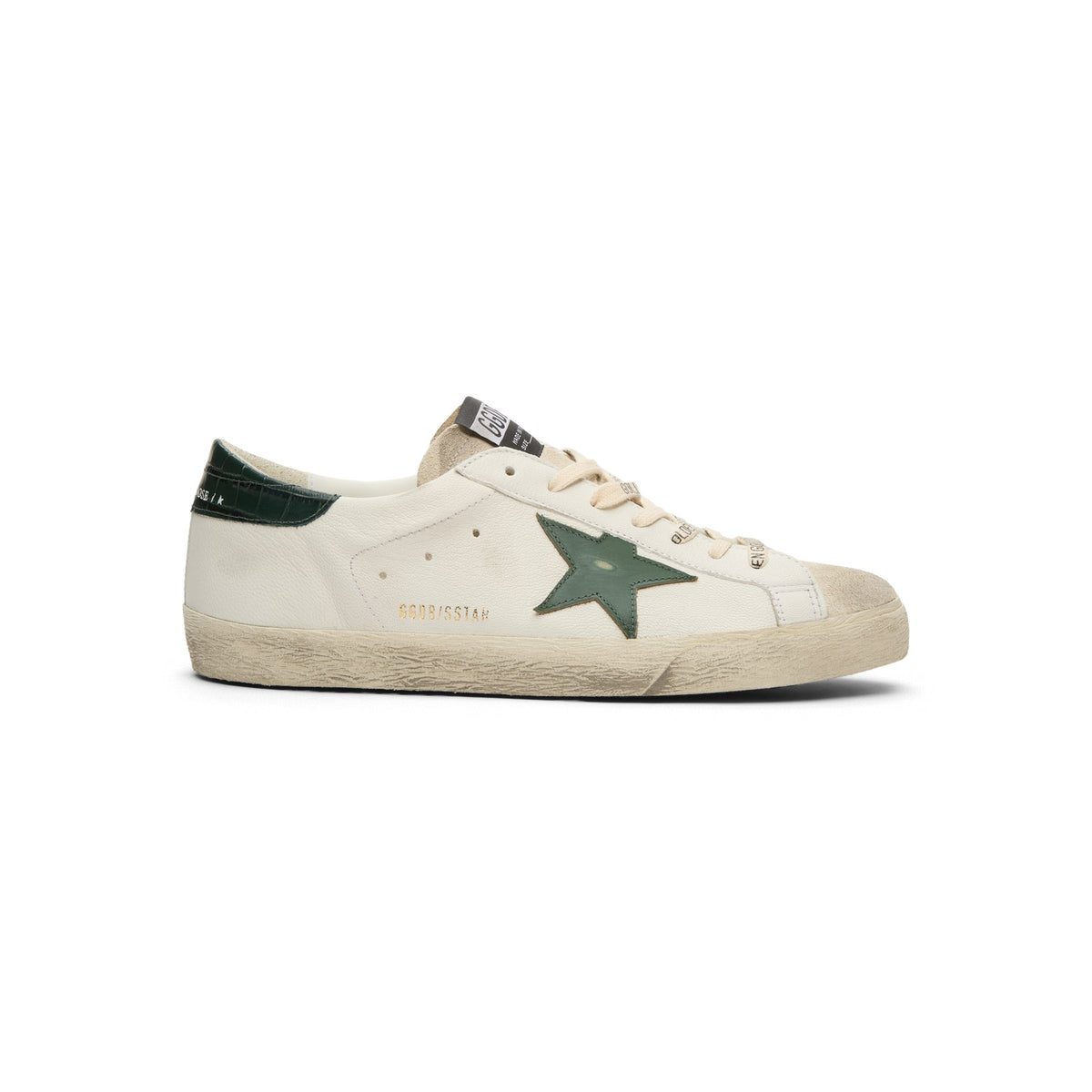golden-goose-super-star-white-green  Footwear