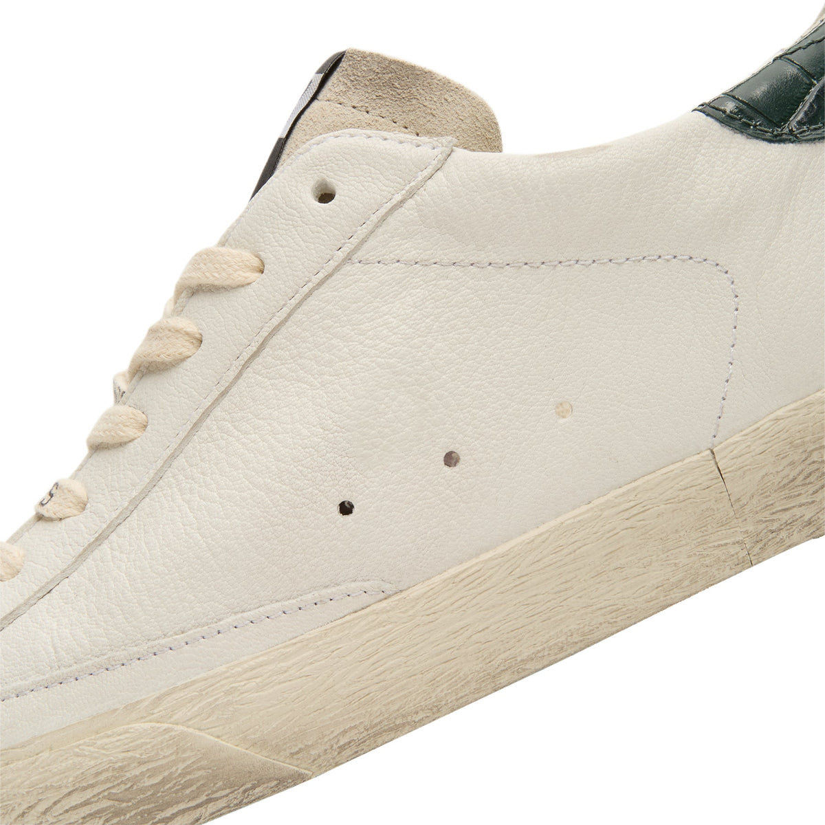 golden-goose-super-star-white-green  Footwear