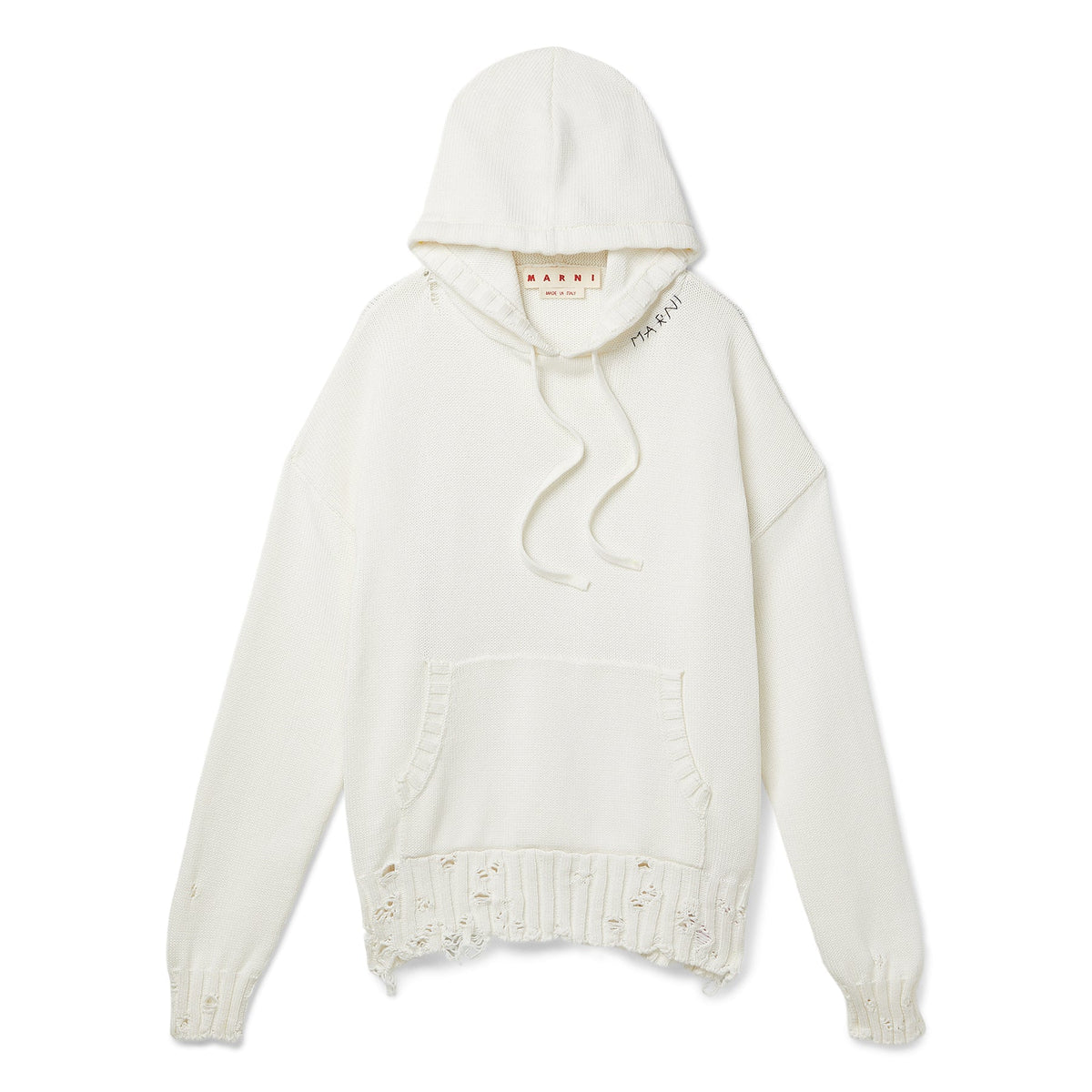 MARNI Roundneck Hoodie (Lily White) Top