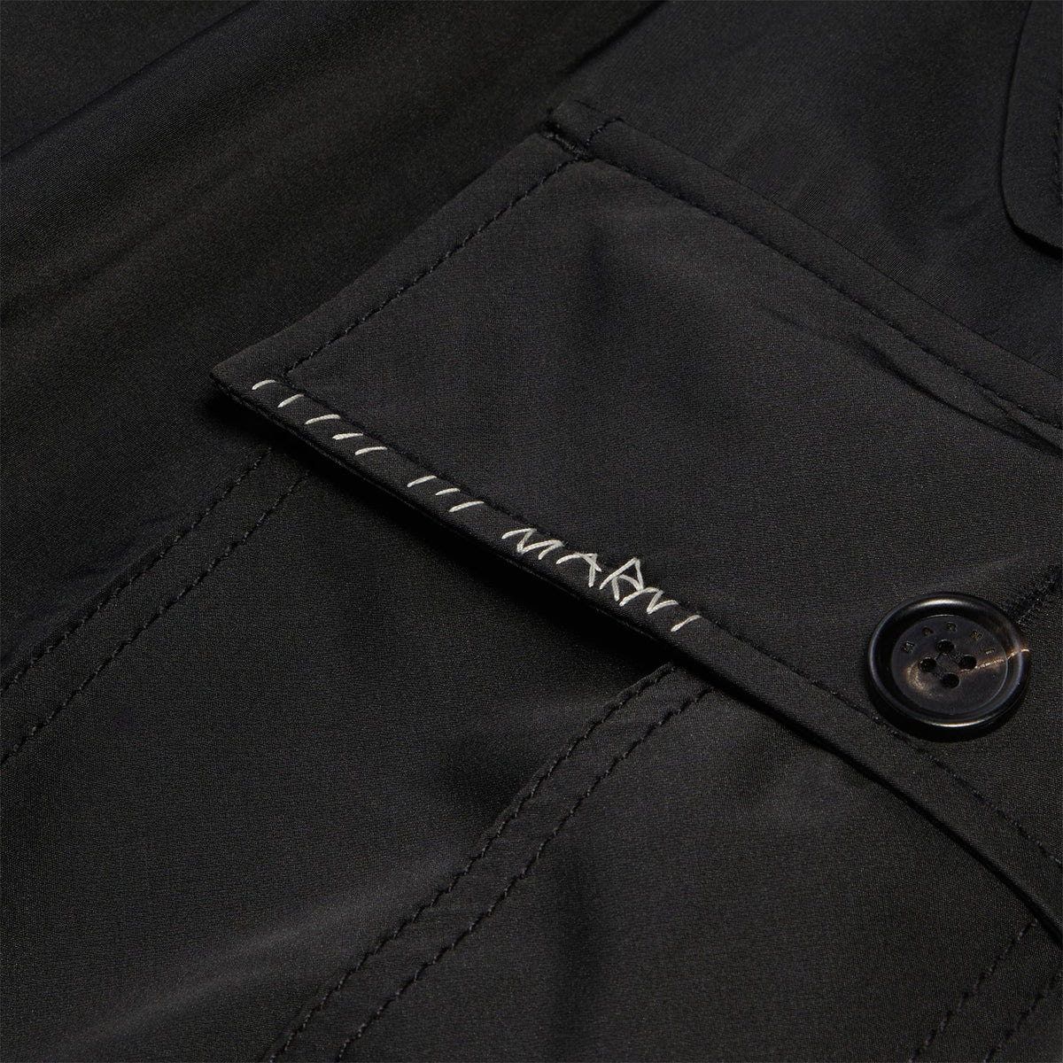 MARNI Water-repellent Taffeta Cargo Pants (Black) Trousers