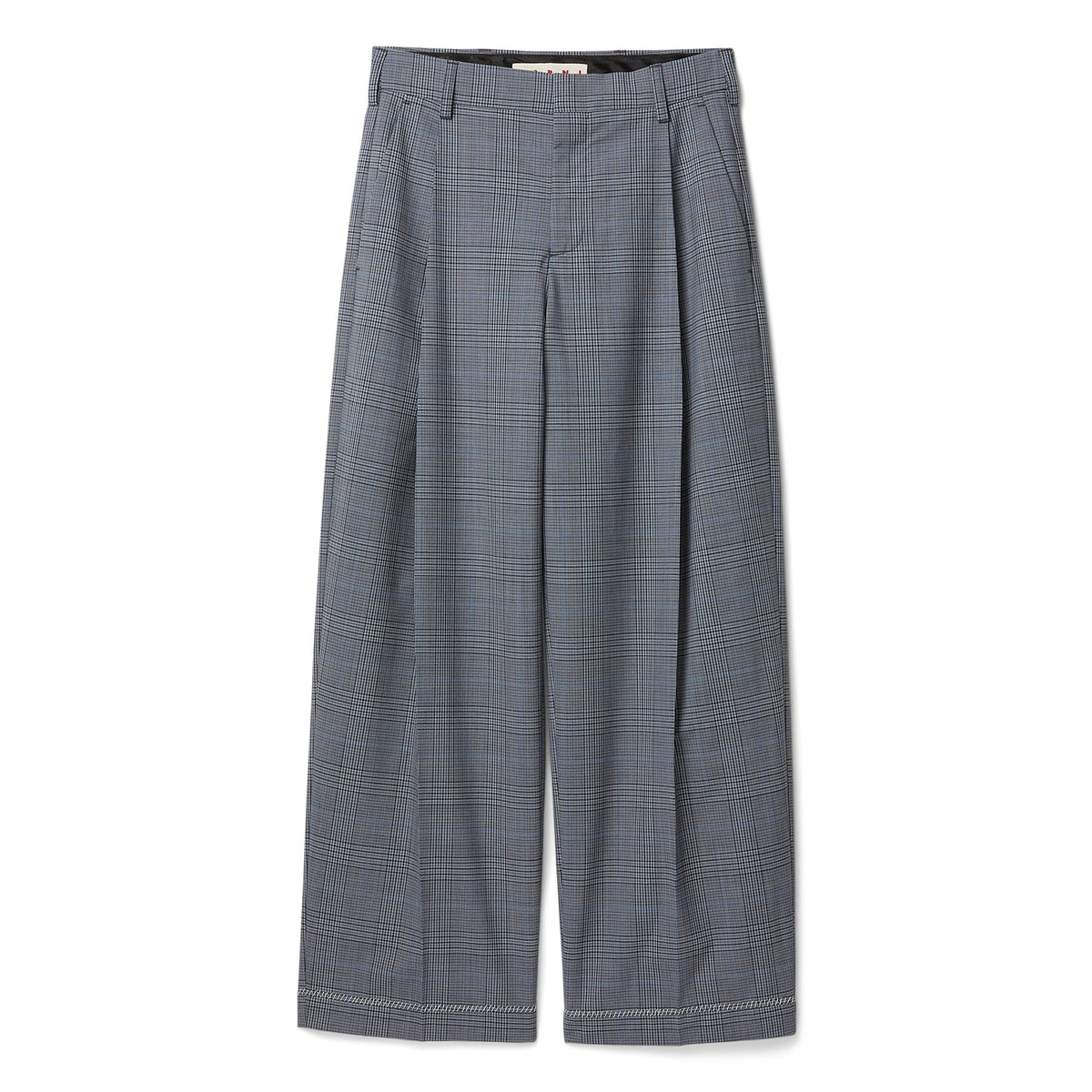 MARNI Prince of Wales Wool Check Trousers (Truffle) Trousers
