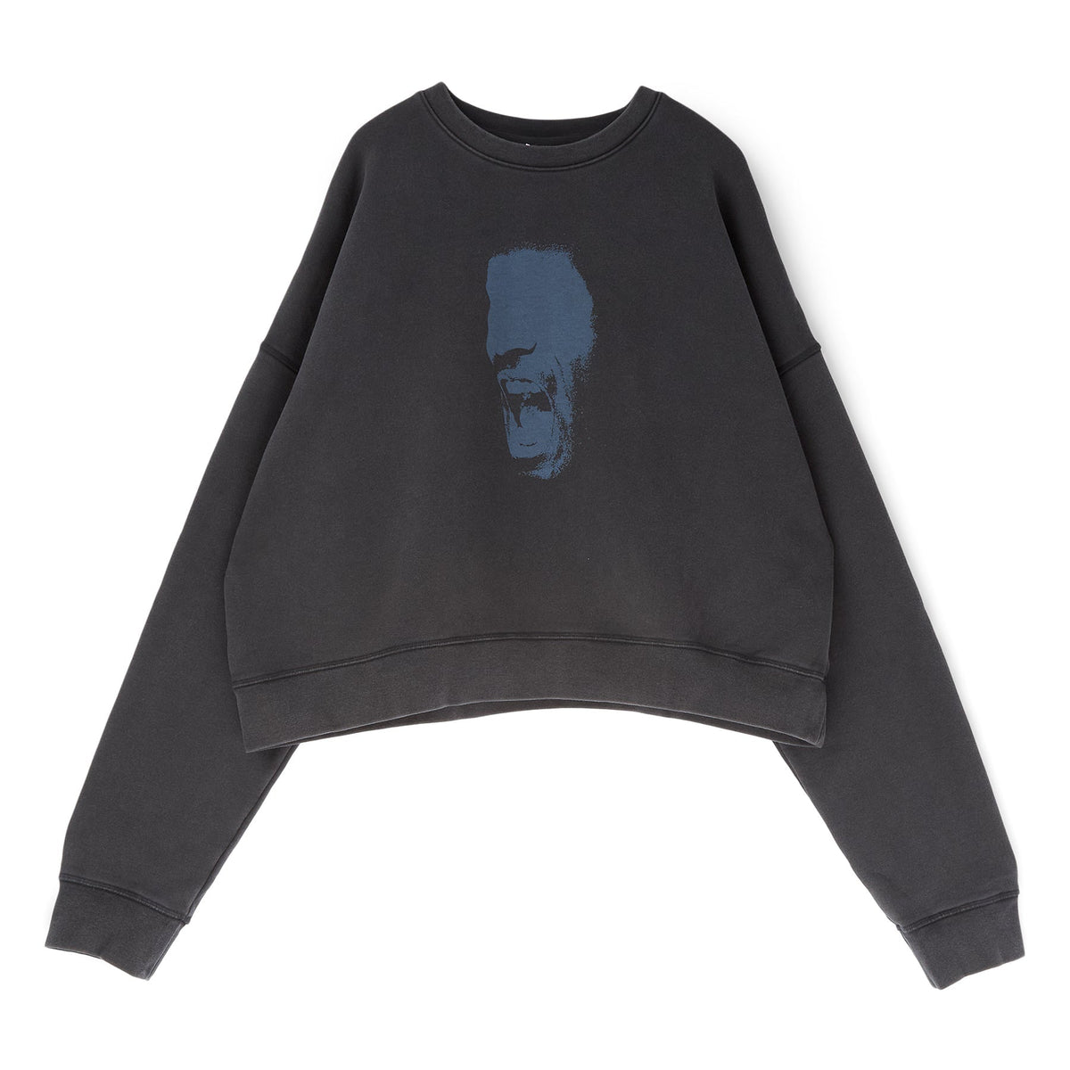 Air Jordan x IH Cropped Fleece Crew-Neck Sweatshirt (Black) Top