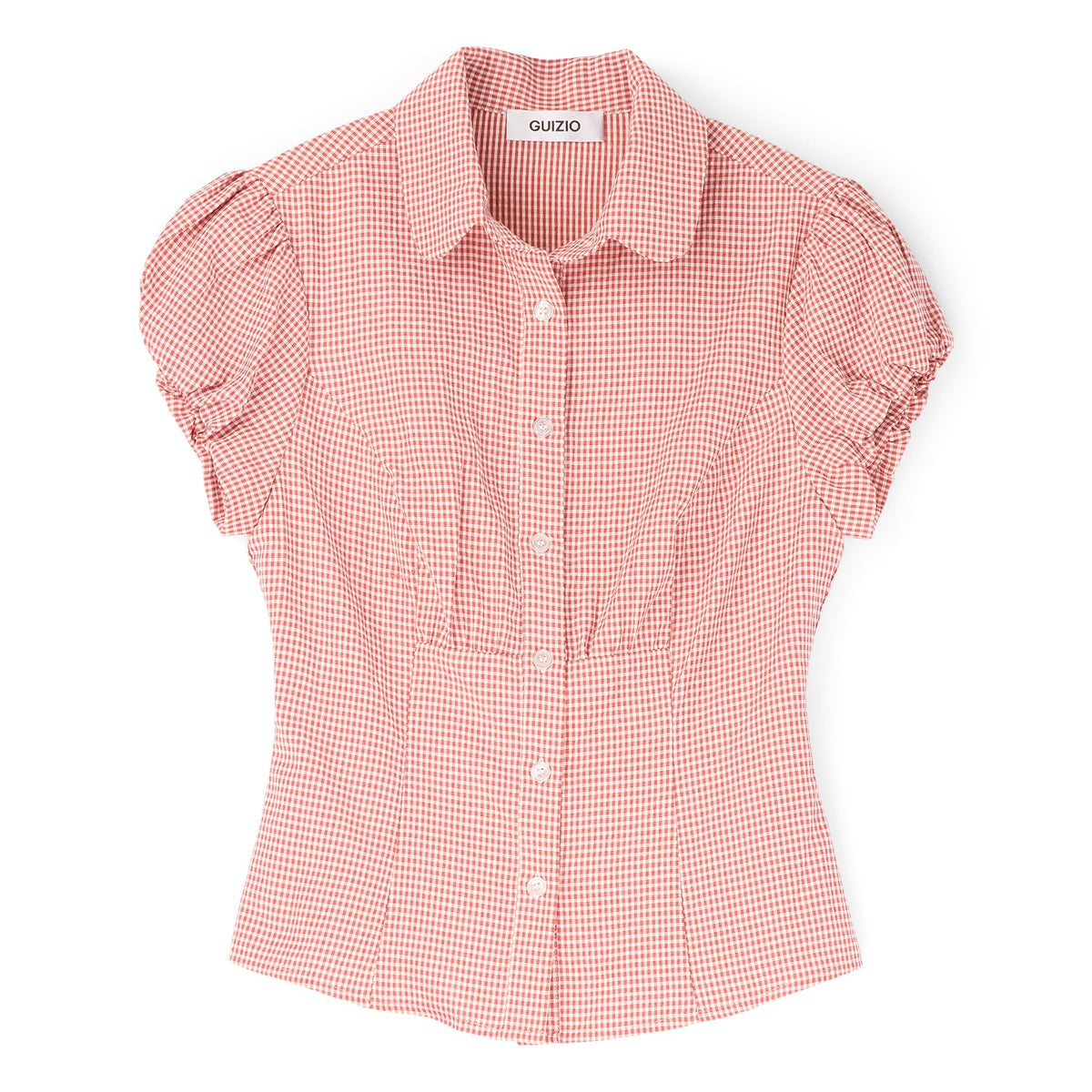 Danielle Guizio Liana Gingham Top (Red love)