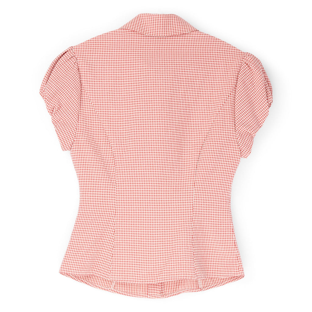 Danielle Guizio Liana Gingham Top (Red love)