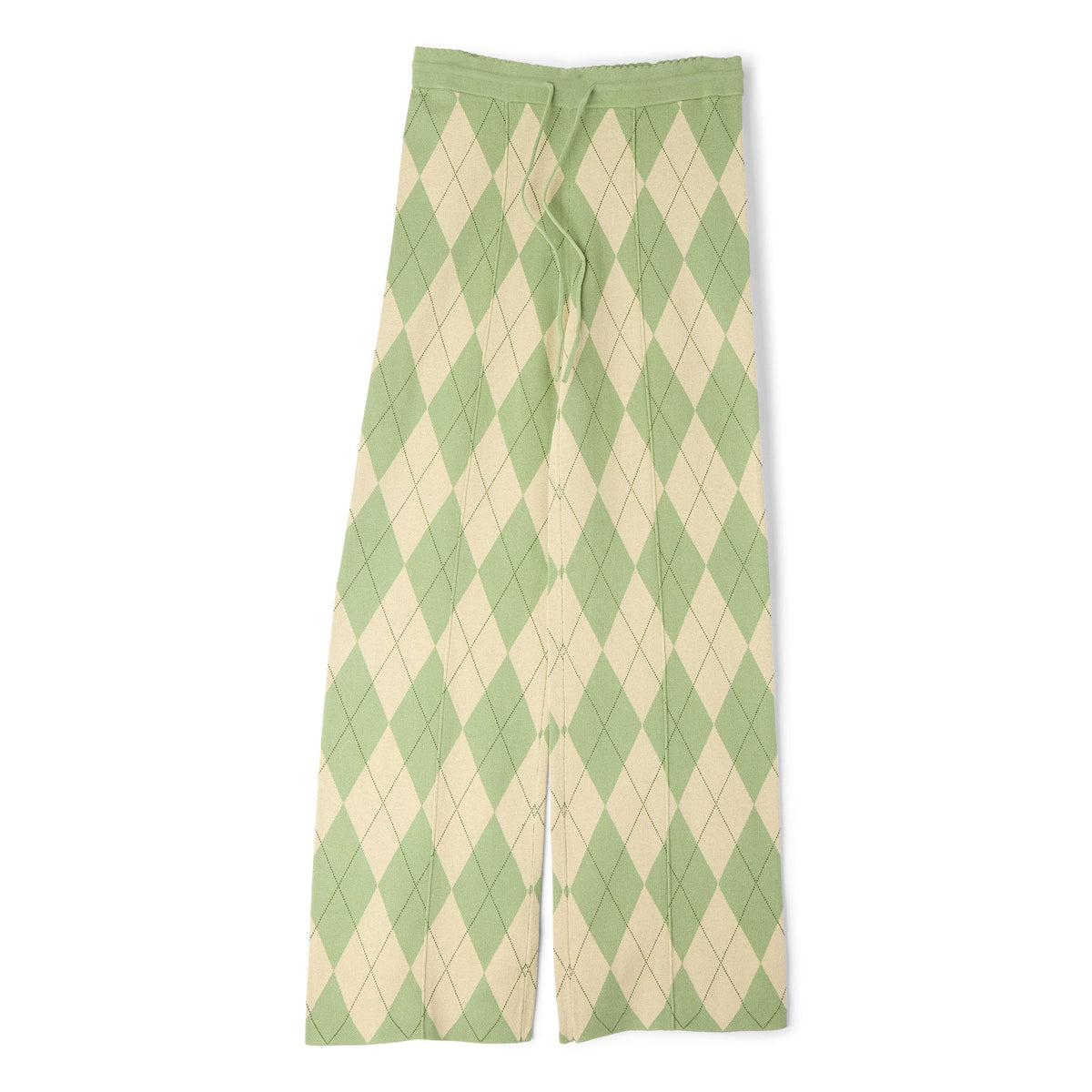 House of Sunny Argyle Lounge Pant (Matcha) Trousers