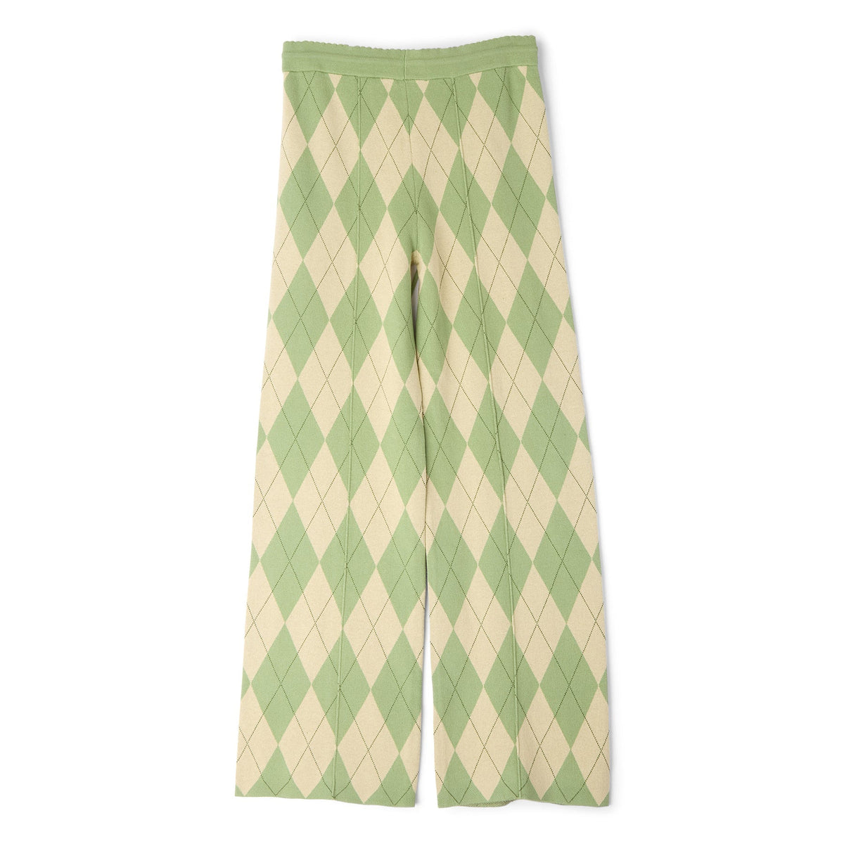 House of Sunny Argyle Lounge Pant (Matcha) Trousers